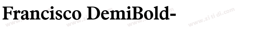 Francisco DemiBold字体转换